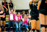 Buffalo High School volleyball vs. Rawlins 2015 (Pink Night)